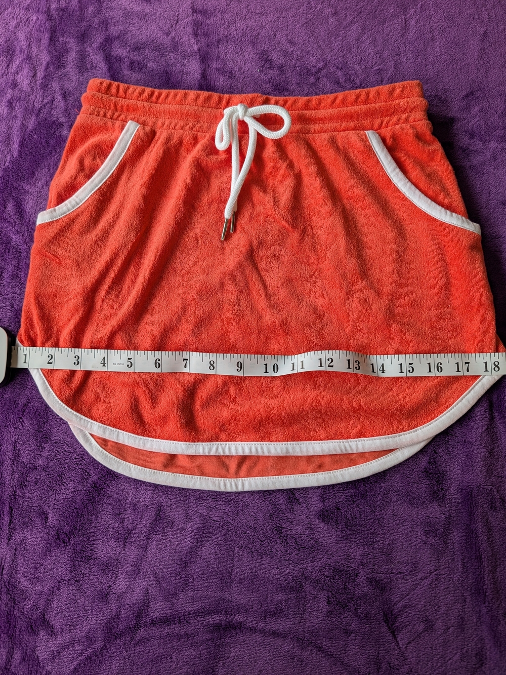 Avon Coral Terry Skort with White Trim